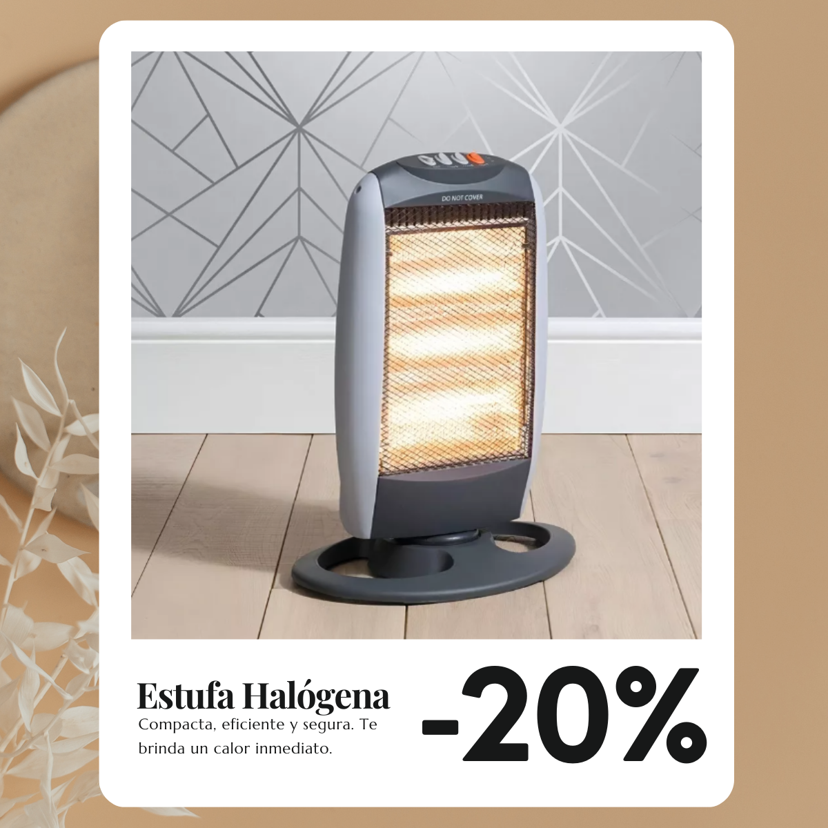 Descuento 20% Estufa Halógena MasFerretería