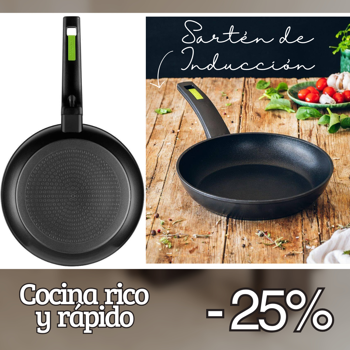 25% Descuento Sartén de inducción MasFerretería