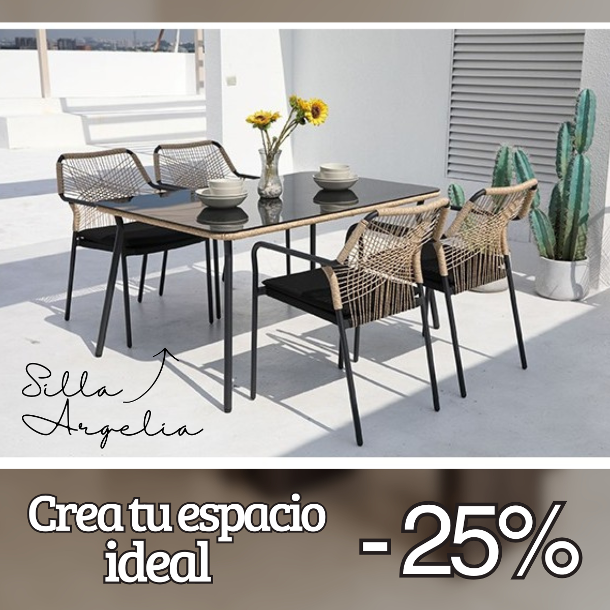 25% Descuento Silla Argelia Masferreteria