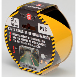 Cinta Adh 50mmx33mt Señalizacion Pvc Ne/am Target