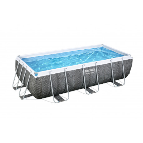 Piscina Pvc Rect 404x201x100cm Cart 6478lt Power Steel Ratan