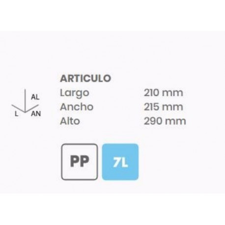 Cubo Bas. C/pedal 07lt Pl Bl Olympia Tatay