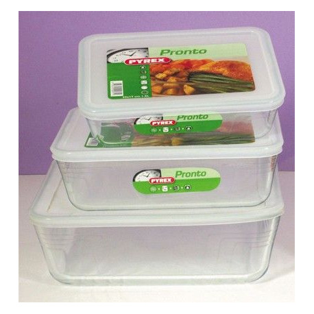 Hermetico Alimen. Rect 2,7lt C/tapa R 243 Borisilic Pyrex