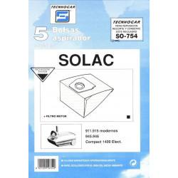 Bolsa Aspirador Papel Solac 911 910754 Thogar 5 Pz Rf