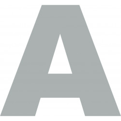 Letra SeÑalizacion "a" 130mm Adh. Acero Inox Aisi 304 Inox S