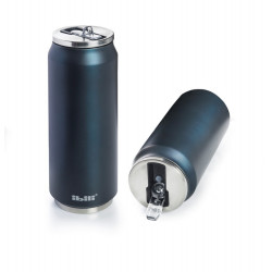 Termo Liquidos 330ml Lata Inox Az Blueberry Ibili