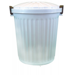 Cubo Ind 43 Lt 42x42x48cm C/tapa Pl Bl Denox