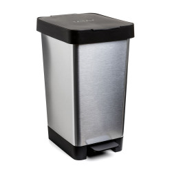 Cubo Recic. 25 Lt C/pedal Pp Gris Tatay 1 Ud