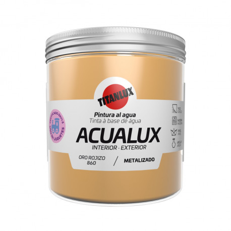 Pintura Manualid. Al Agua 250 Ml Oro Roj Satin. Metal. Acual