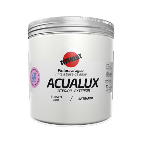 Pintura Manualid. Al Agua 250 Ml Bl Satin. Acualux Titan