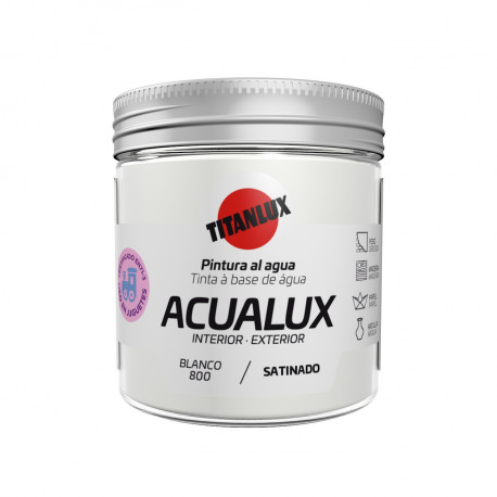 Pintura Manualid. Al Agua 75 Ml Bl Satin. Acualux Titan