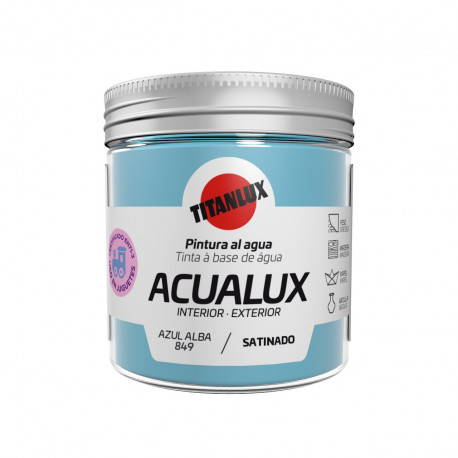 Pintura Manualid. Al Agua 75 Ml Az/alba Satin. Acualux Titan