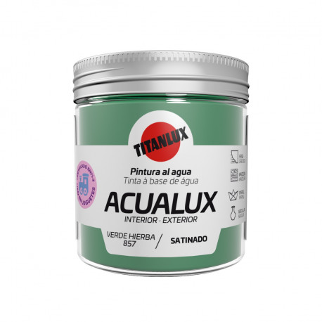 Pintura Manualid. Al Agua 75 Ml Ver/hie Satin. Acualux Titan