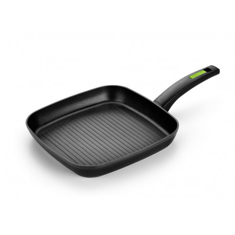 Grill Coc 28cm Rayas Antiadh Alu.forj Neg/ver Green Monix