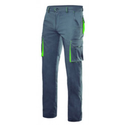 Pantalon Trabajo 40  16%pol46%alg38%emet Gris/verde Lima Mlt