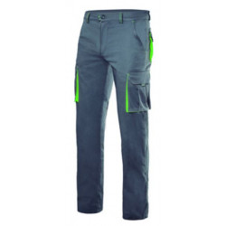 Pantalon Trabajo 44  16%pol46%alg38%emet Gris/verde Lima Mlt