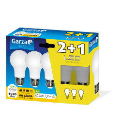 Lampara Ilumin Estan Led Garza E27 15w 1520lm 3000k 3 Pz