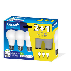 Lampara Ilumin Estan Led Garza E27 15w 1520lm 6500k 3 Pz