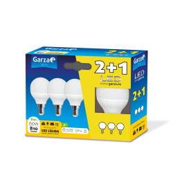 Lampara Ilumin Esf. Led Garza E14 8w 810lm 3000k 3 Pz