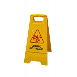 Cartel SeÑalizacion 61x30cm Peligro Suelo Mojado Amarillo Ni