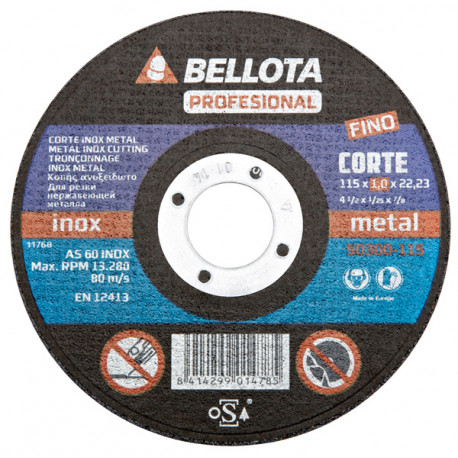 Disco C Metal/inox Eje Fino 115x1,6 Mm