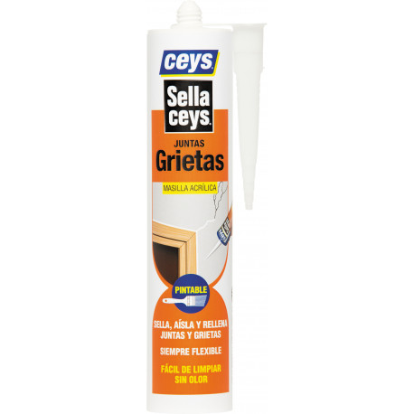 Silicona Cartucho Grietas Gris 280 Ml