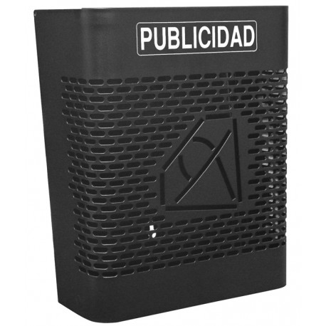 Buzon Publicidad Rejilla Negro 24x27x13cm