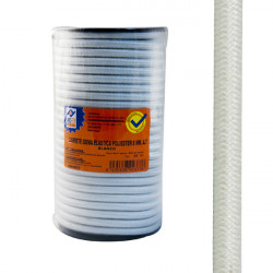 Goma Elastica Carre.10mm Blanc 50 M