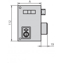 Cerradura Sobrep Izda Esmal 60 Mm