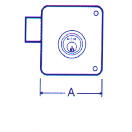 Cerradura Sobrep Pint Dcha 120 D