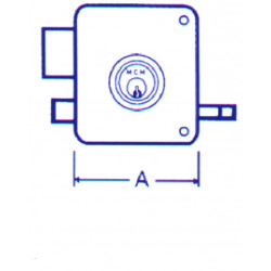 Cerradura Sobrep Pint Dcha 120 D