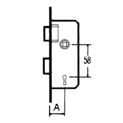 Cerradura Embutir F/ Laton 45 Mm