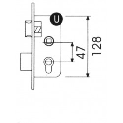 Cerradura Embutir Madera C C 50 Hl