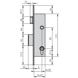 Cerradura Embutir Met Hn 20 Mm