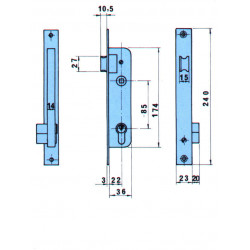 Cerradura Embutir Metalica 30