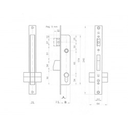 Cerradura Embutir Met Picap 25