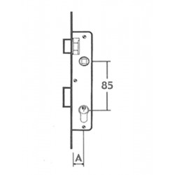 Cerradura Embutir P/metalica 20 Mm