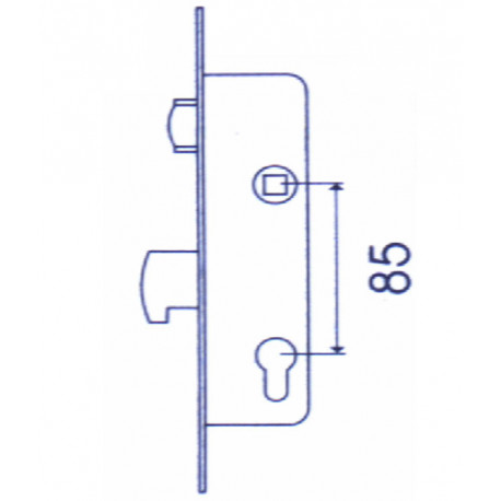 Cerradura Emb Met Inox Rodill 25 Mm