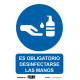 Obligatorio Desinfectars Manos 200x300 Mm