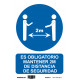 Obliga Distancia 2m Seguridad 200x300 Mm