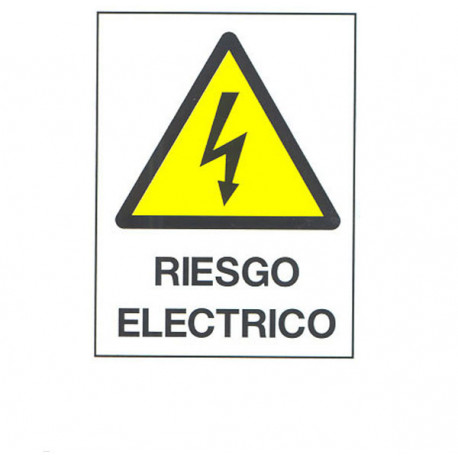 SeÑal Fija Pvc Riesgo Electric 40x30 Cm