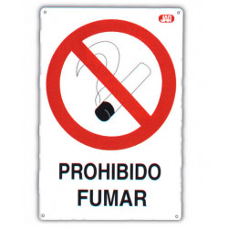SeÑal Fija Prohibido Fumar 40x30 Cm