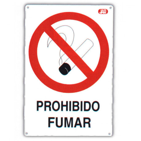 SeÑal Fija Prohibido Fumar 40x30 Cm