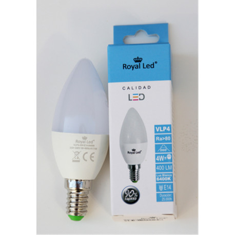 Lampara Led Vela E-14 F 400lm 4 W