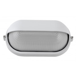 Aplique Pared Oval Blanco C/placa Delantera 60w E27