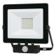 Foco Led Negro Ip65 C/sensor 30 W