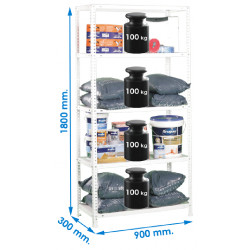 Estanteria Econom 300 Blanca 180x90x30