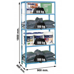 Estanteria S/t Azul/blanca 180x90x40