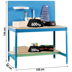 Banco Trabajo C/ Panel Htas 144x120x60