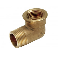 Codo 90º Laton Roscado M-h 5ud 3/4'